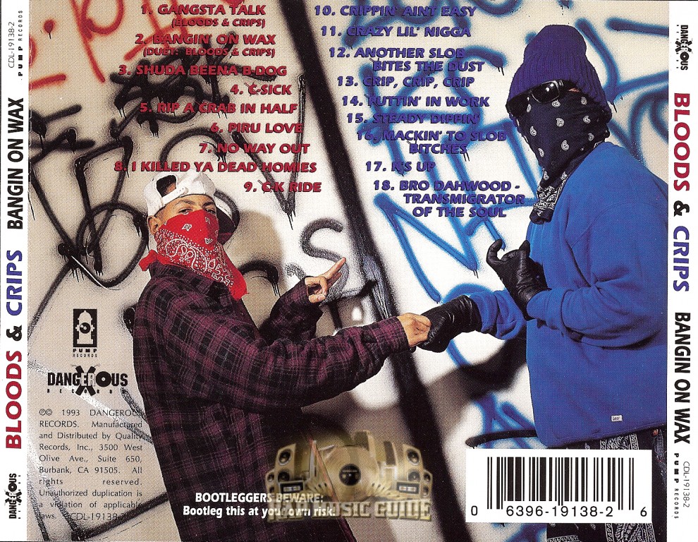 Bloods & Crips Bangin On Wax CD Rap Music Guide